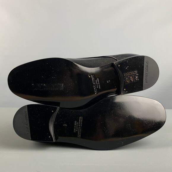 GIORGIO ARMANI Size 6 Black Solid Leather Lace Up Lace Up Shoes main image 8